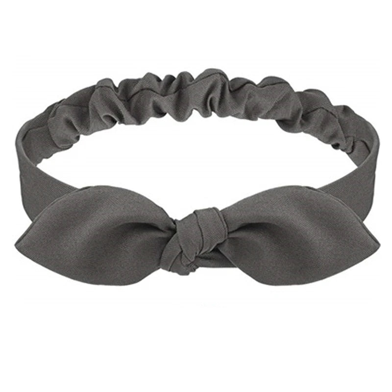 Boho Vintage Cross-Knot Elastic Headband for Women – Soft Solid Turban Hair Band