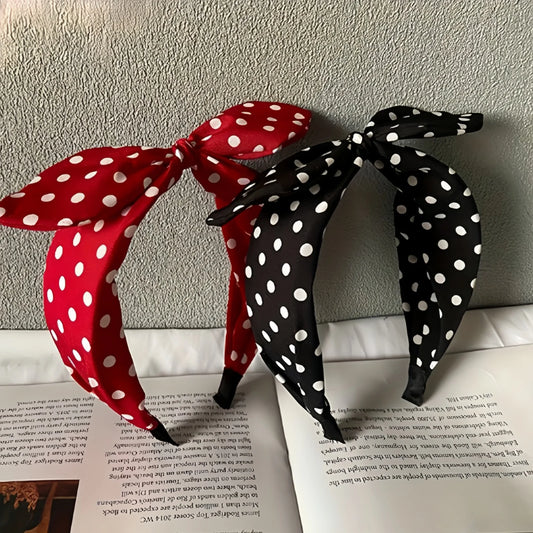 Vintage Bow Headband – Wide Edge Korean Style Hairband