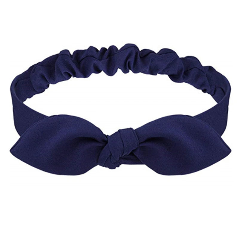 Boho Vintage Cross-Knot Elastic Headband for Women – Soft Solid Turban Hair Band
