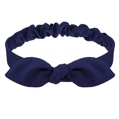 Boho Vintage Cross-Knot Elastic Headband for Women – Soft Solid Turban Hair Band