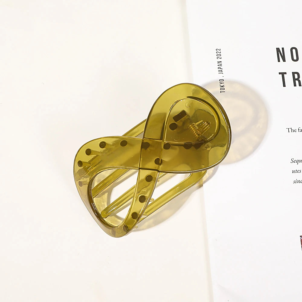 Infinity 8-Shape Hair Claw Clip – Elegant Minimalist Updo Holder for Women