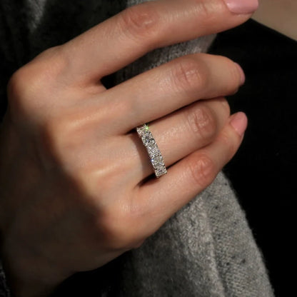 Simple Square Zirconia Rings