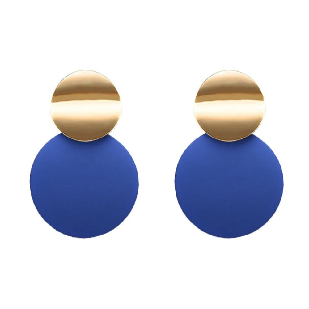 Round Ring Temperament  Stud Earrings