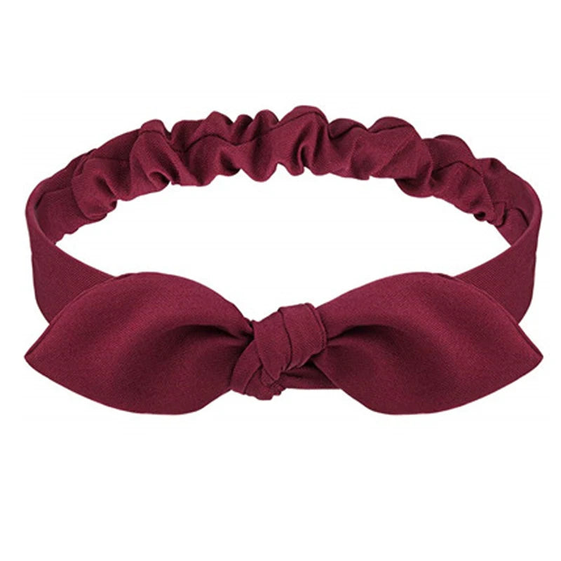 Boho Vintage Cross-Knot Elastic Headband for Women – Soft Solid Turban Hair Band