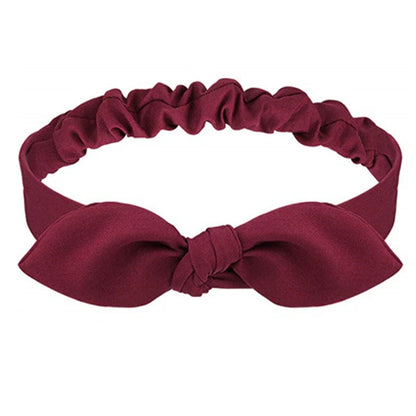 Boho Vintage Cross-Knot Elastic Headband for Women – Soft Solid Turban Hair Band