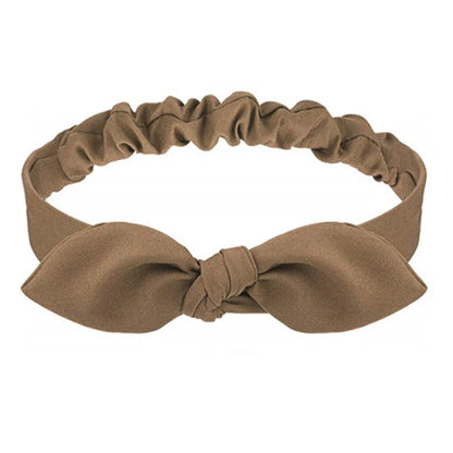 Boho Vintage Cross-Knot Elastic Headband for Women – Soft Solid Turban Hair Band