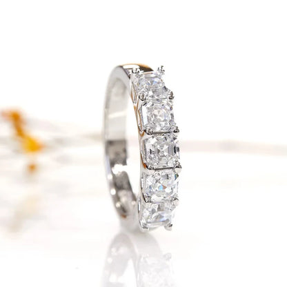 Simple Square Zirconia Rings