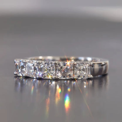 Simple Square Zirconia Rings